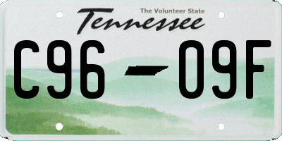 TN license plate C9609F