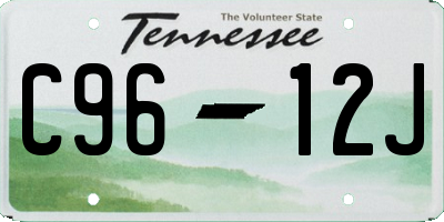 TN license plate C9612J