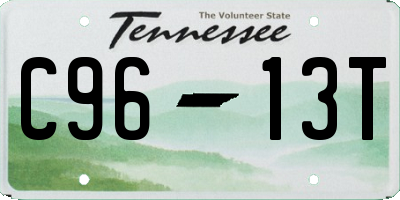 TN license plate C9613T