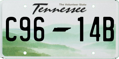 TN license plate C9614B