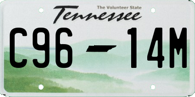 TN license plate C9614M