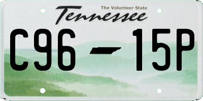 TN license plate C9615P