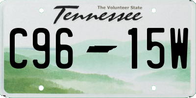 TN license plate C9615W