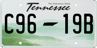 TN license plate C9619B