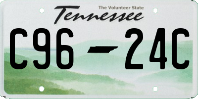 TN license plate C9624C