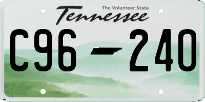 TN license plate C9624O
