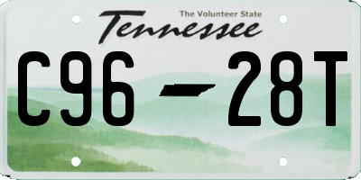 TN license plate C9628T