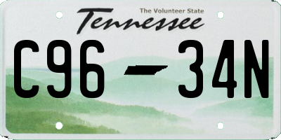 TN license plate C9634N