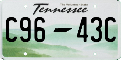TN license plate C9643C