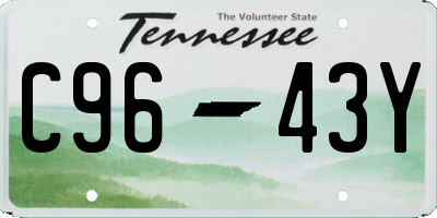 TN license plate C9643Y
