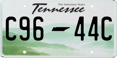TN license plate C9644C