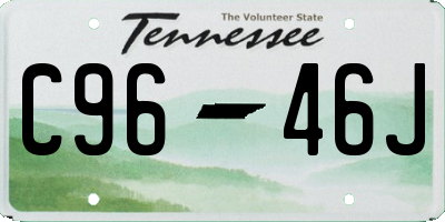 TN license plate C9646J