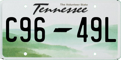 TN license plate C9649L