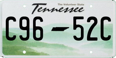 TN license plate C9652C