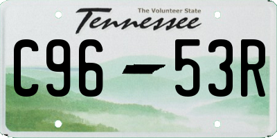TN license plate C9653R