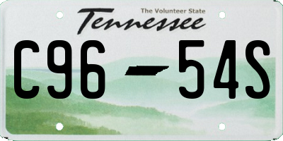 TN license plate C9654S