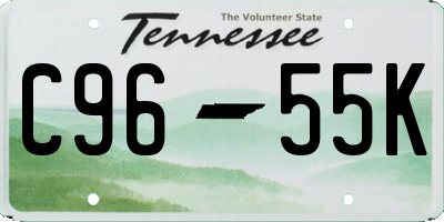 TN license plate C9655K