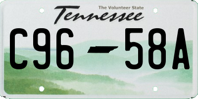 TN license plate C9658A
