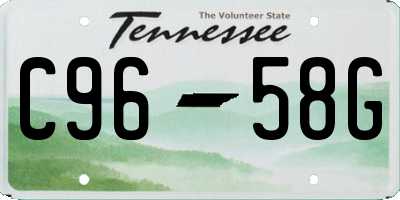 TN license plate C9658G