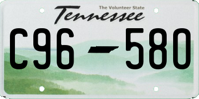TN license plate C9658O