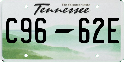 TN license plate C9662E