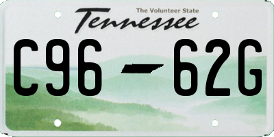 TN license plate C9662G