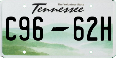 TN license plate C9662H