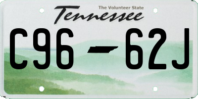 TN license plate C9662J