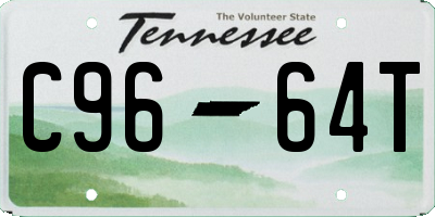 TN license plate C9664T