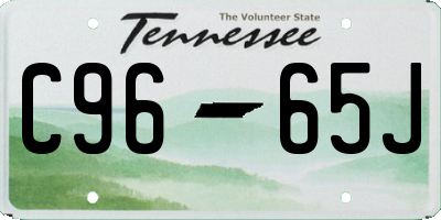 TN license plate C9665J