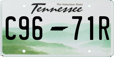 TN license plate C9671R