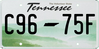 TN license plate C9675F