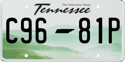 TN license plate C9681P
