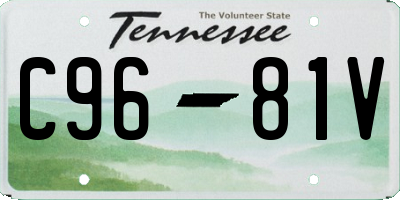 TN license plate C9681V