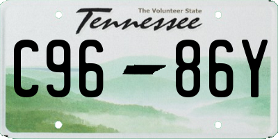 TN license plate C9686Y