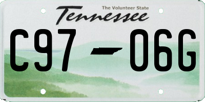 TN license plate C9706G