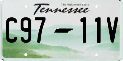 TN license plate C9711V