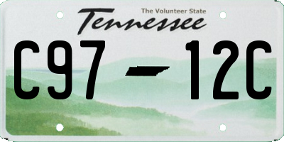 TN license plate C9712C