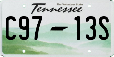 TN license plate C9713S