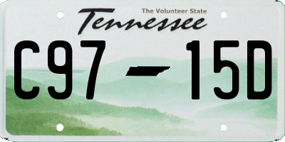 TN license plate C9715D