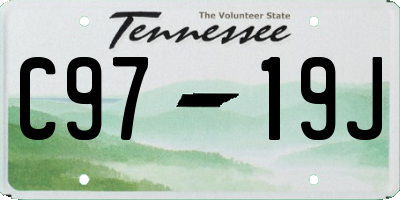 TN license plate C9719J