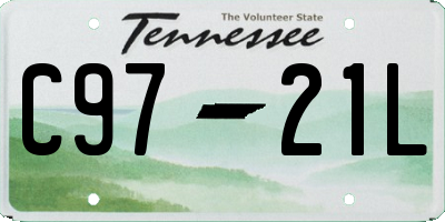 TN license plate C9721L