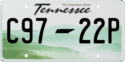 TN license plate C9722P