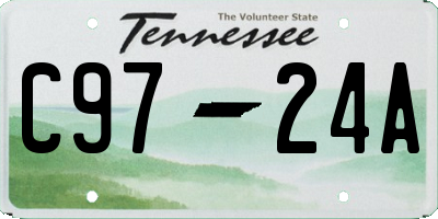 TN license plate C9724A