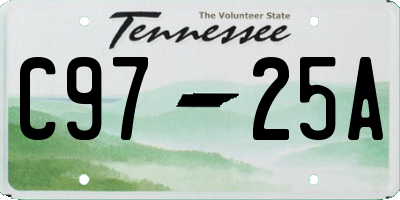 TN license plate C9725A