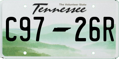 TN license plate C9726R