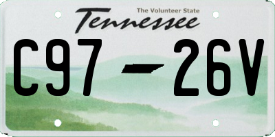 TN license plate C9726V