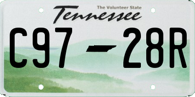 TN license plate C9728R