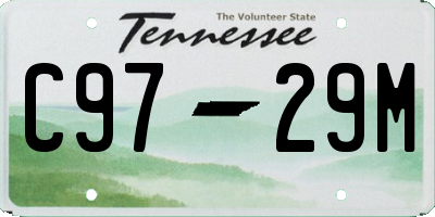 TN license plate C9729M