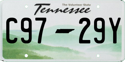 TN license plate C9729Y